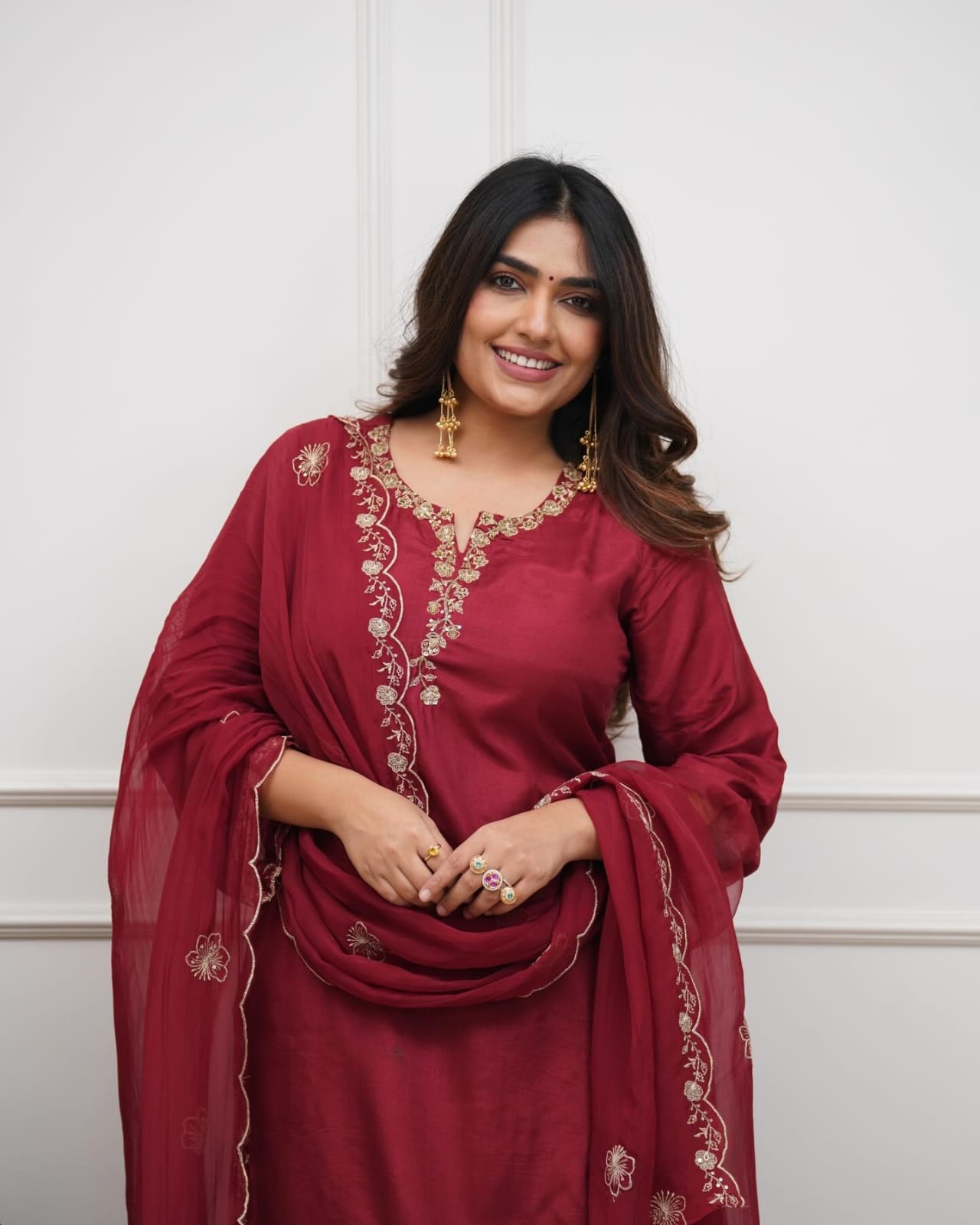 Designer Pure Viscose Chanderi Silk Kurti Set for Women