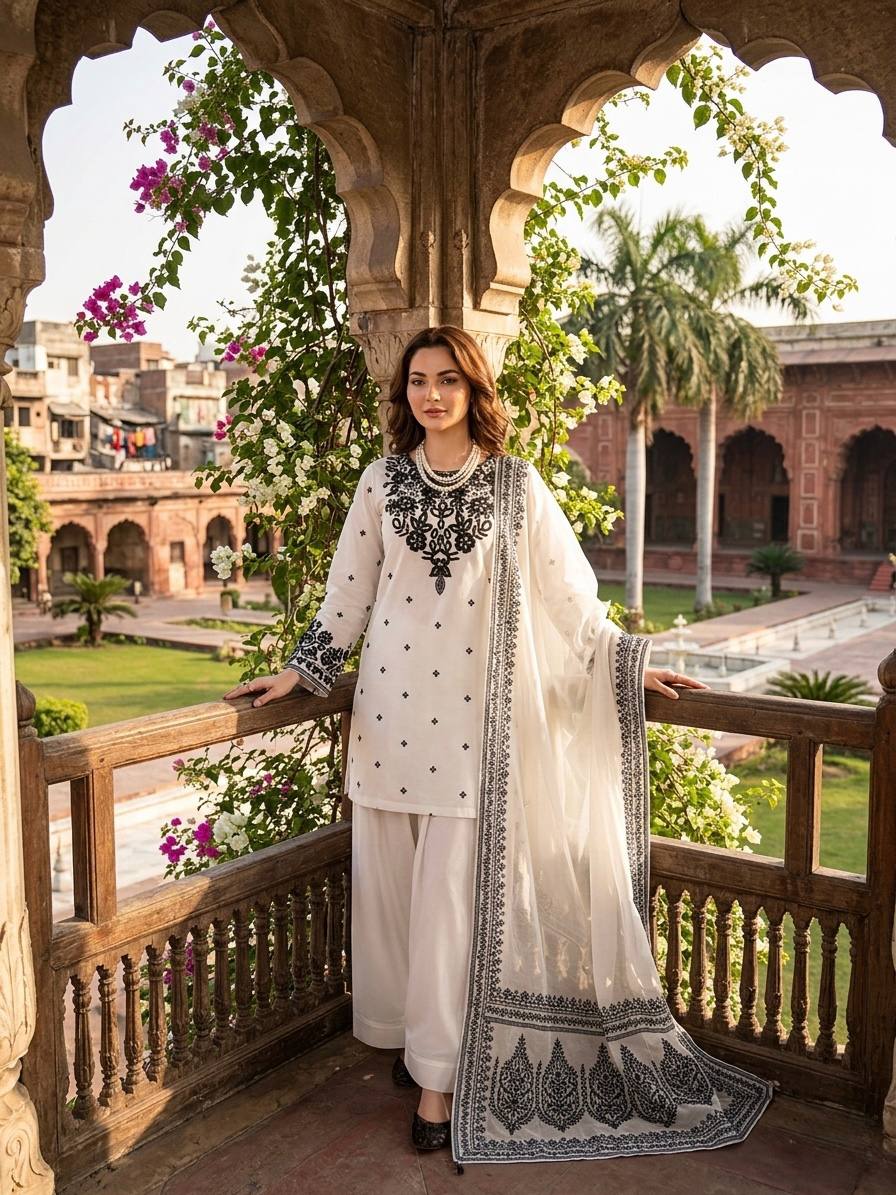 Party Wear Farshi Salwar Suit Set for Women with Organza Dupatta