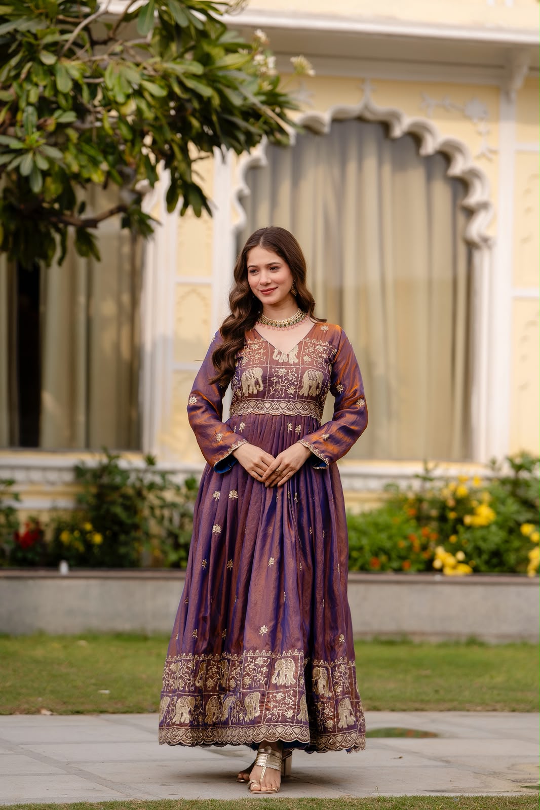 Designer Fendy Satin Party Wear Gown for Women