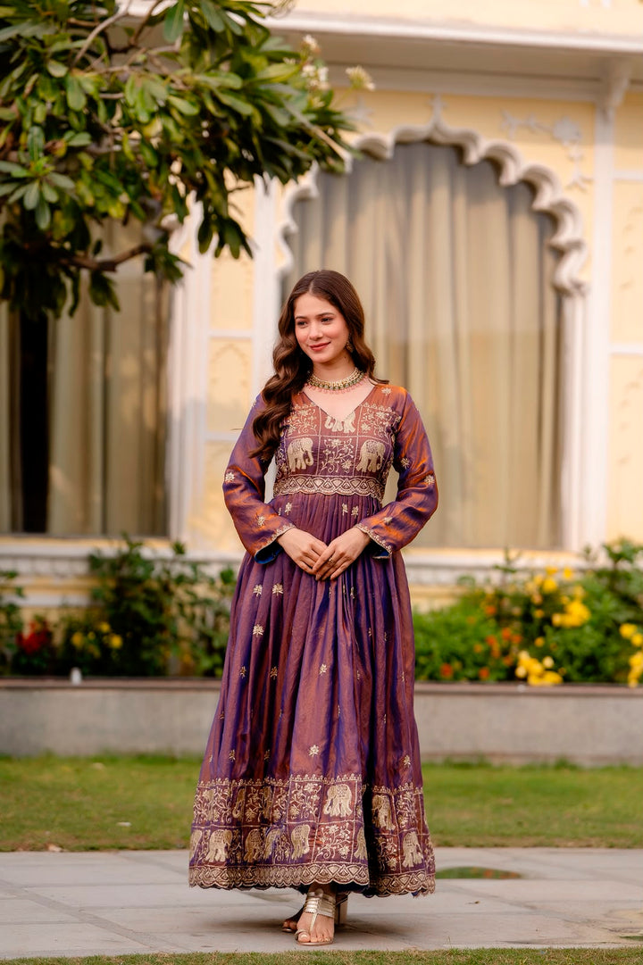 Designer Fendy Satin Party Wear Gown for Women SurMira Fashion