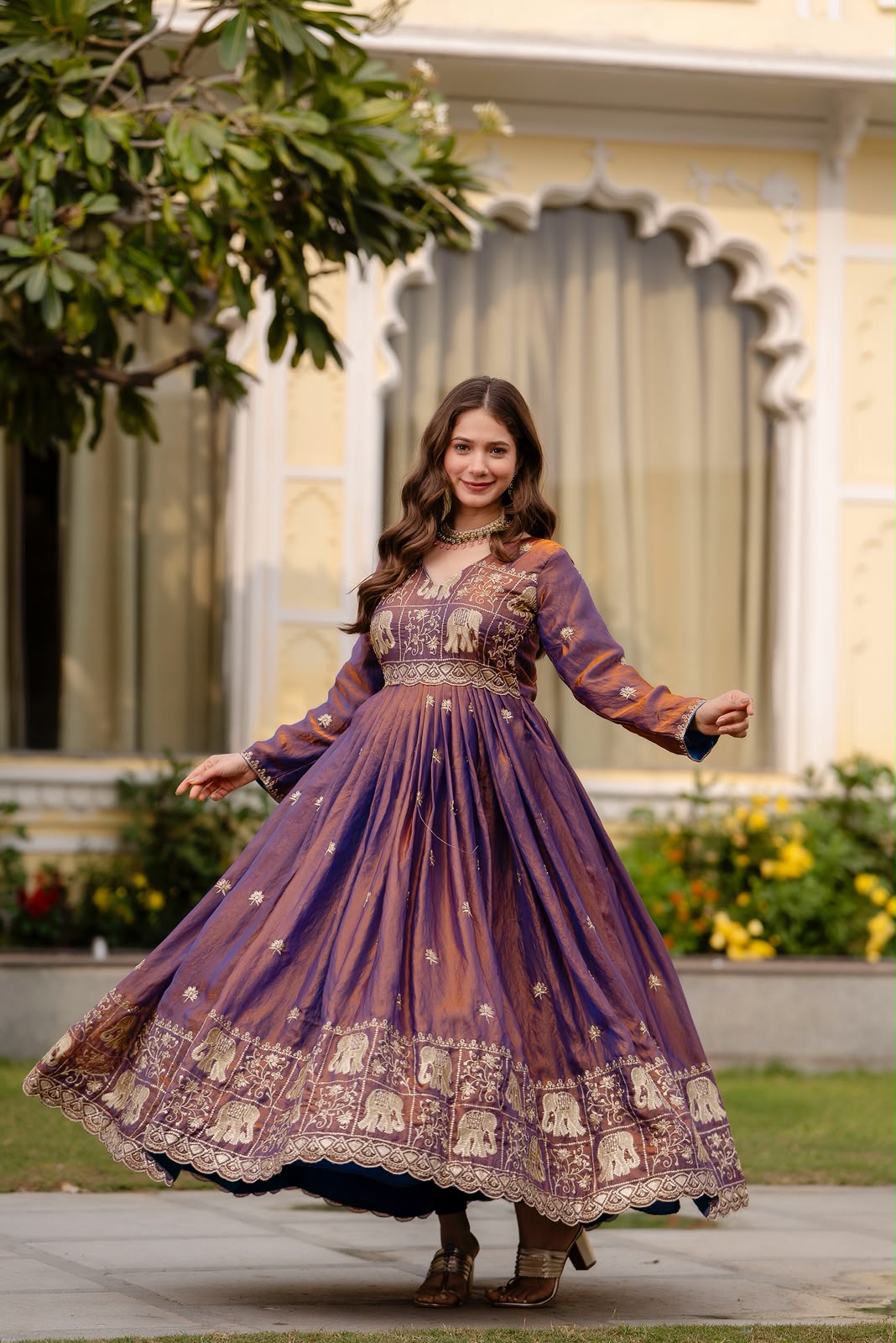 Designer Fendy Satin Party Wear Gown for Women