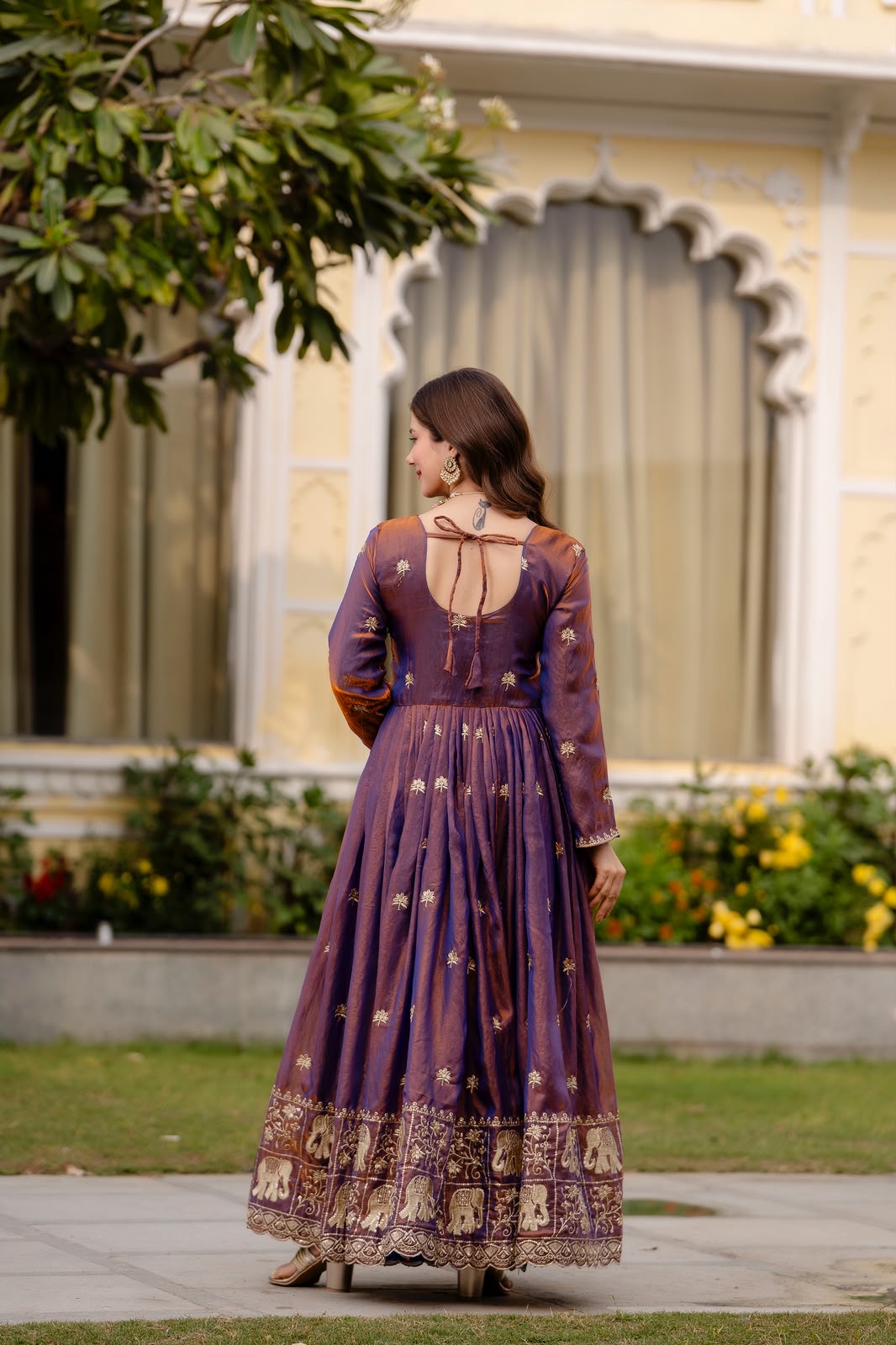 Designer Fendy Satin Party Wear Gown for Women
