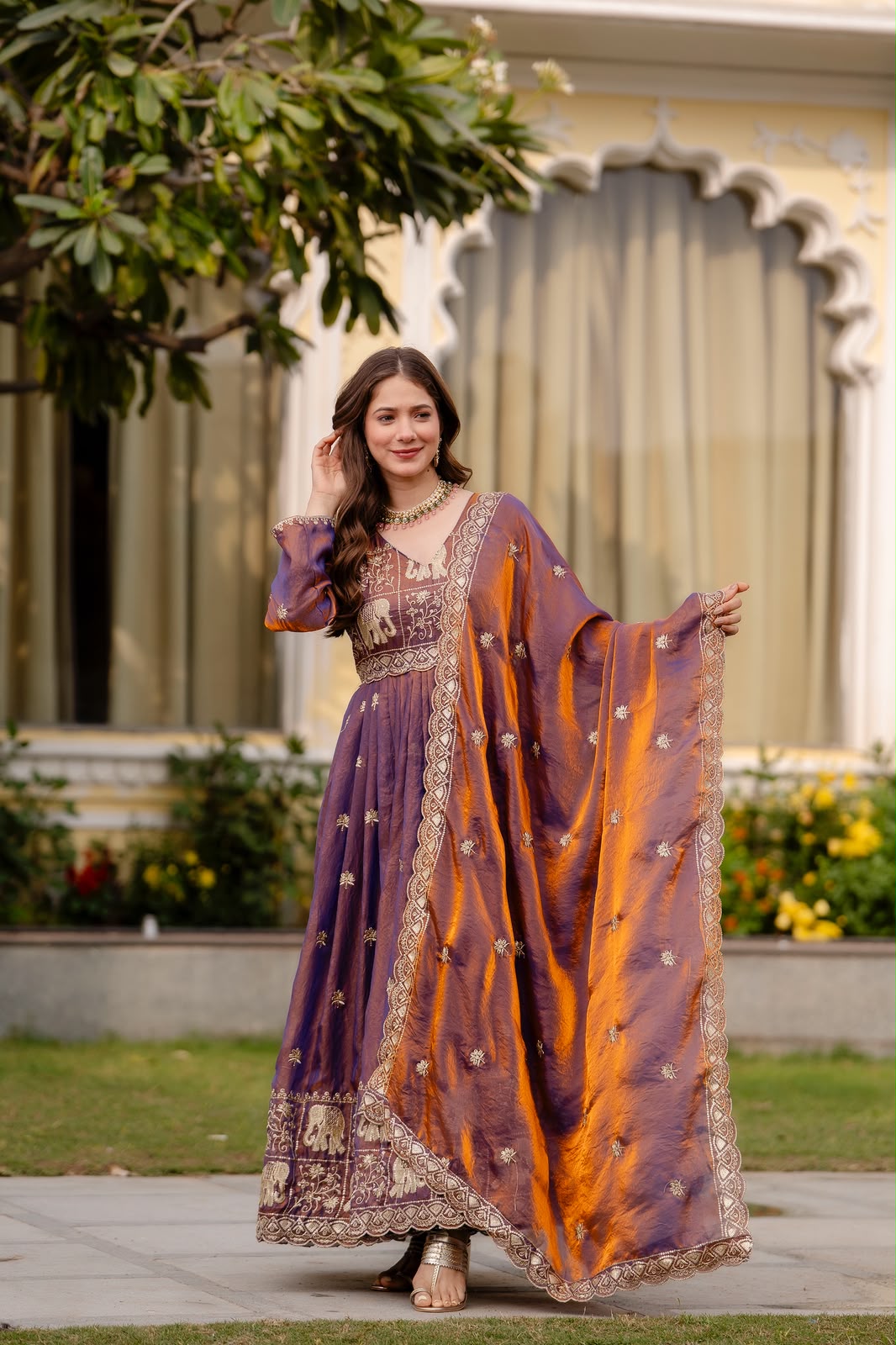 Designer Fendy Satin Party Wear Gown for Women