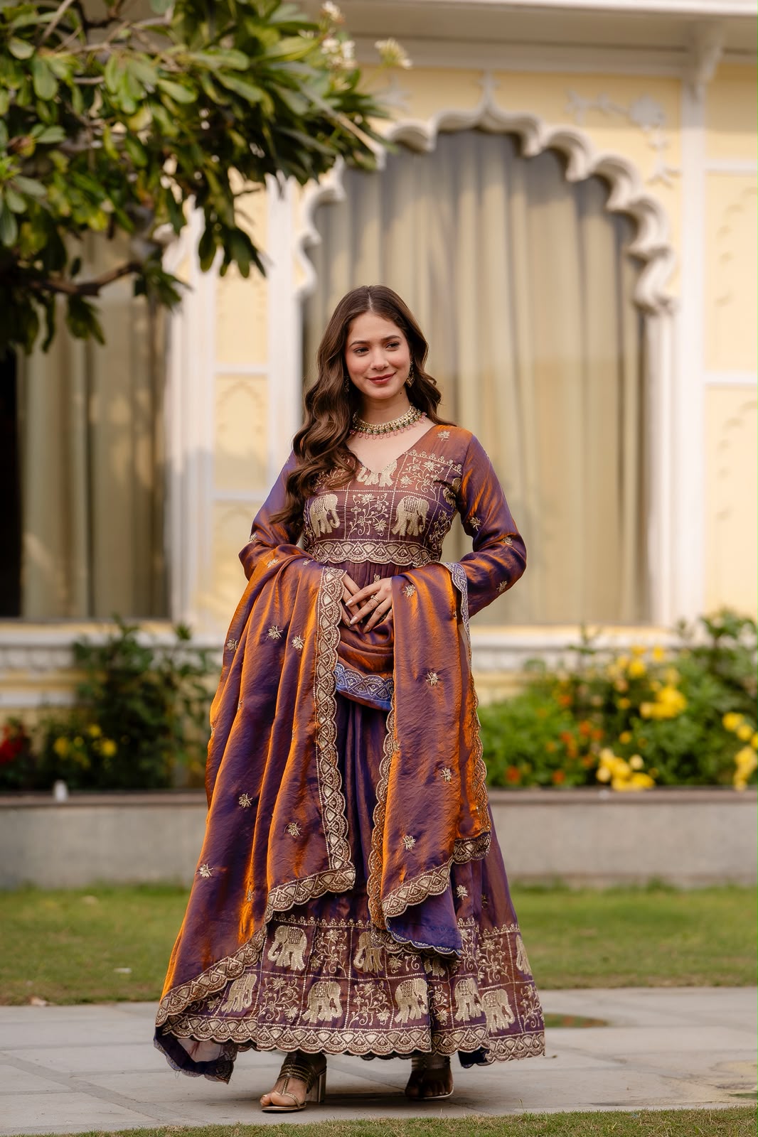 Designer Fendy Satin Party Wear Gown for Women