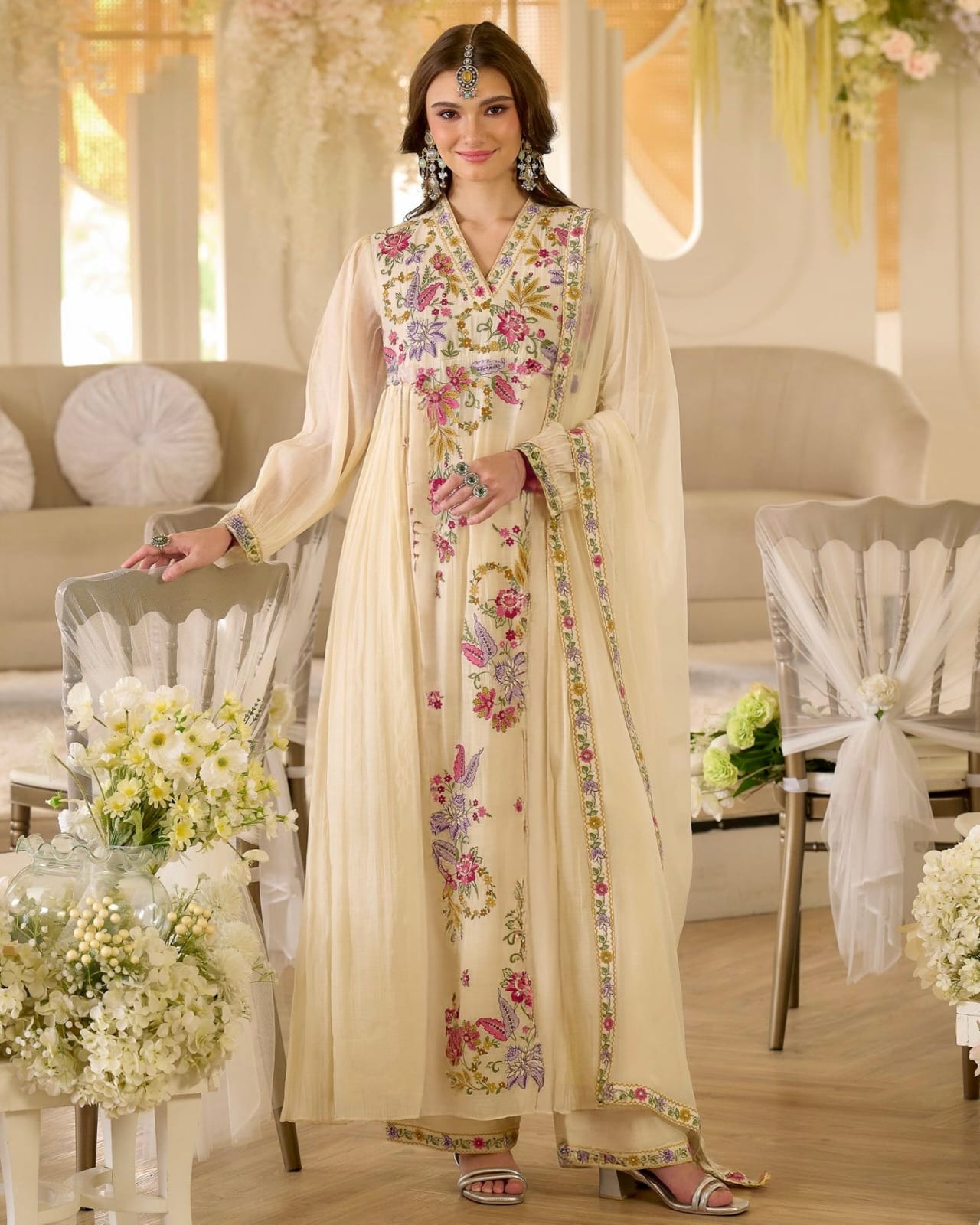 Festive Wear Fox Blooming Georgette Kurti Set