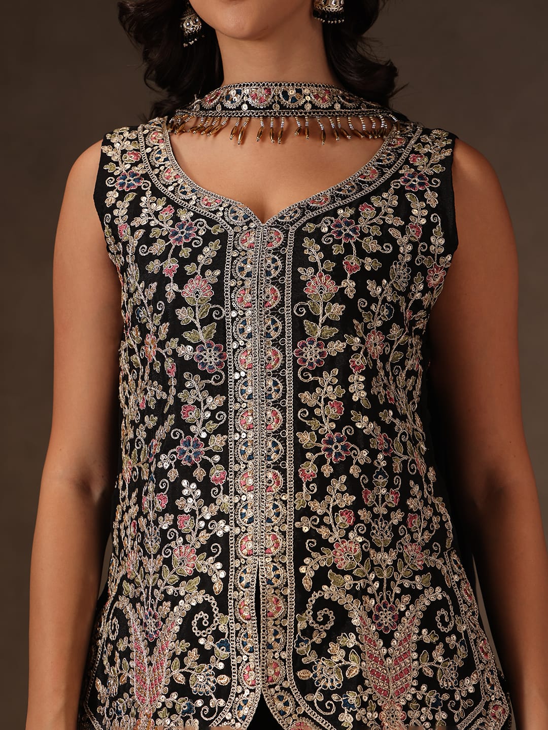 Designer Pure Viscose Chinon Silk Kurti Pant Set for Women