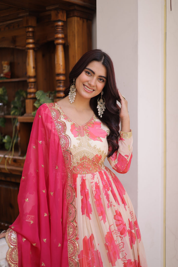 Premium Russian Silk Grown with Zari & Sequins Embroidery SurMira Fashion