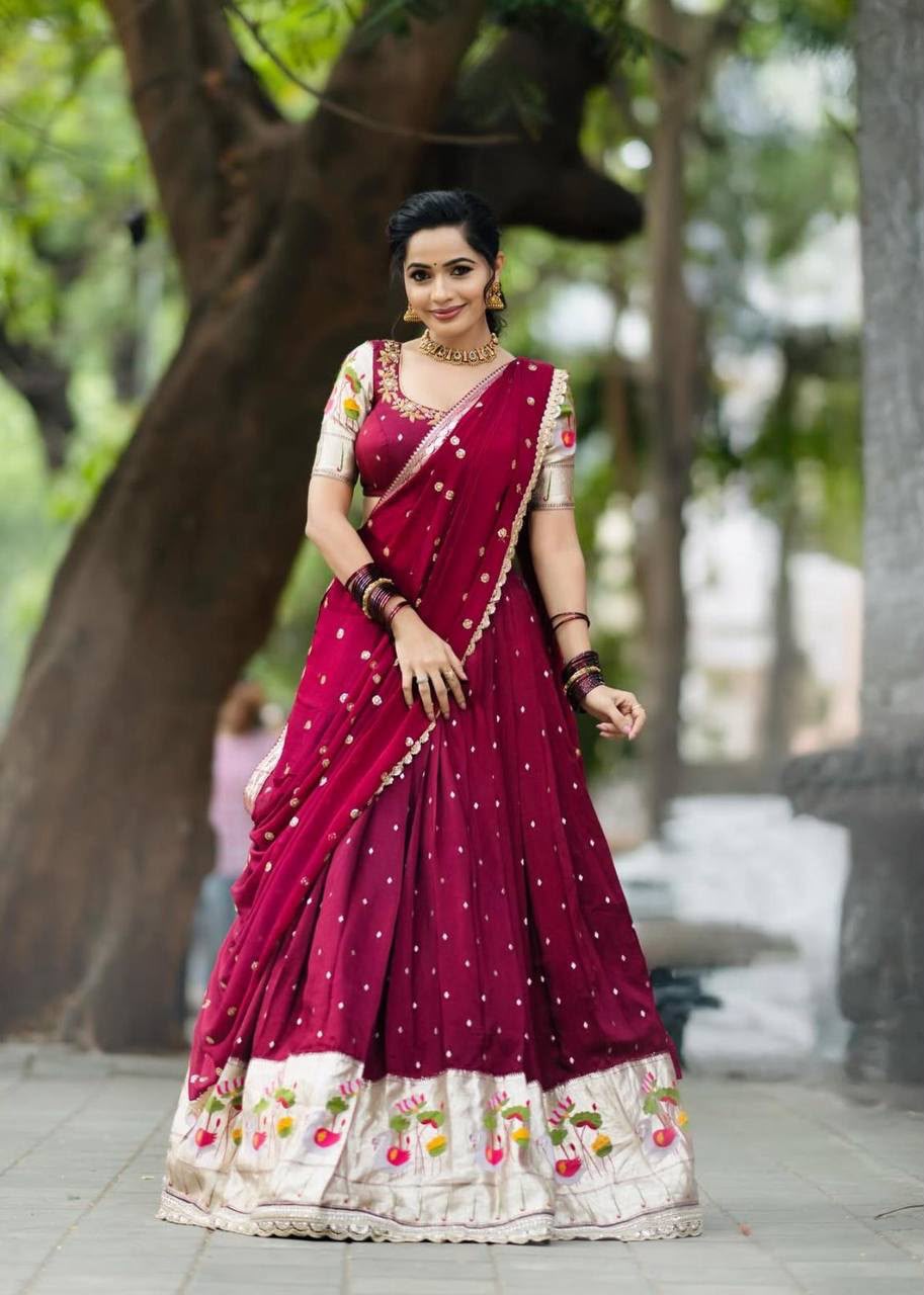 Women’s Georgette Lehenga Choli Set with Embroidery Sequence Work SurMira Fashion