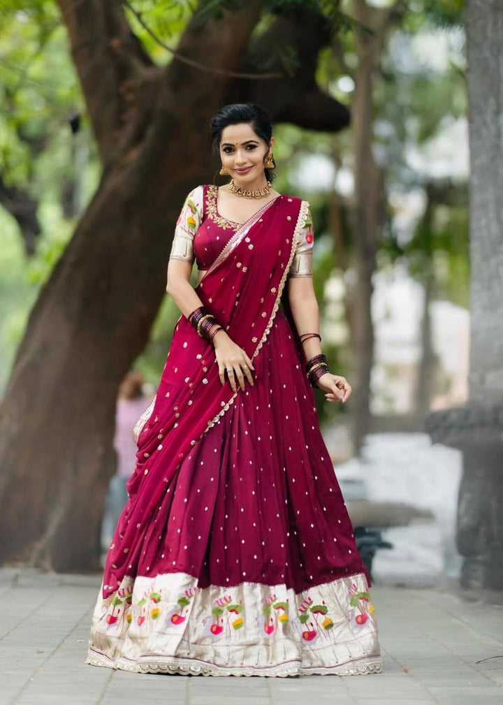Women’s Georgette Lehenga Choli Set with Embroidery Sequence Work SurMira Fashion