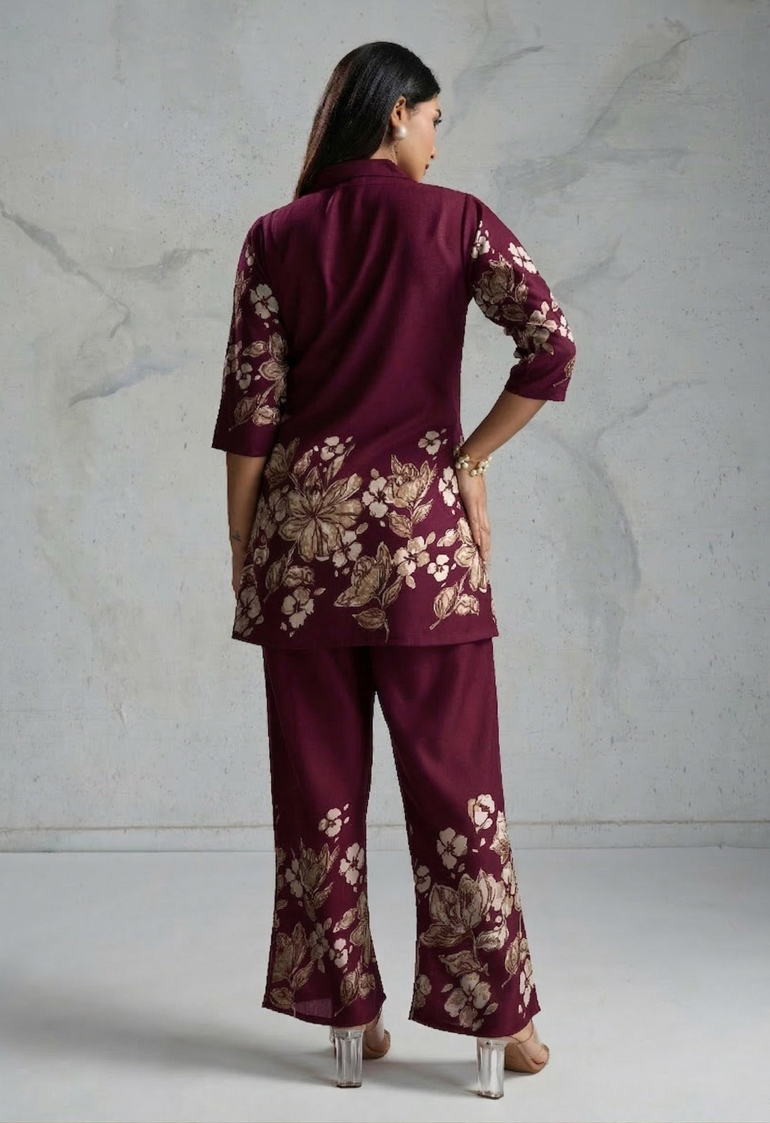 Casual & Office Wear Pure Rayon Co-Ord Set
