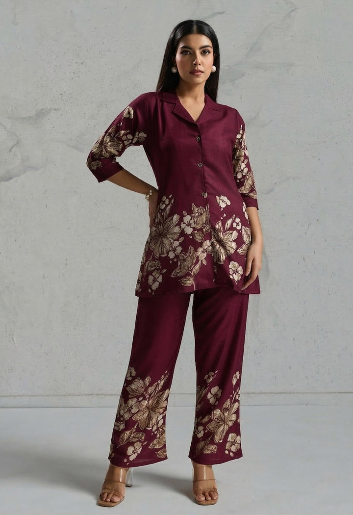 Casual & Office Wear Pure Rayon Co-Ord Set SurMira Fashion