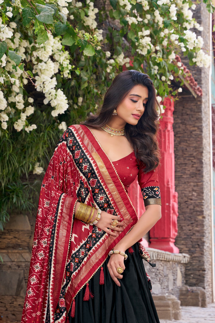 Party Wear Tasar Silk Lehenga Choli Set SurMira Fashion