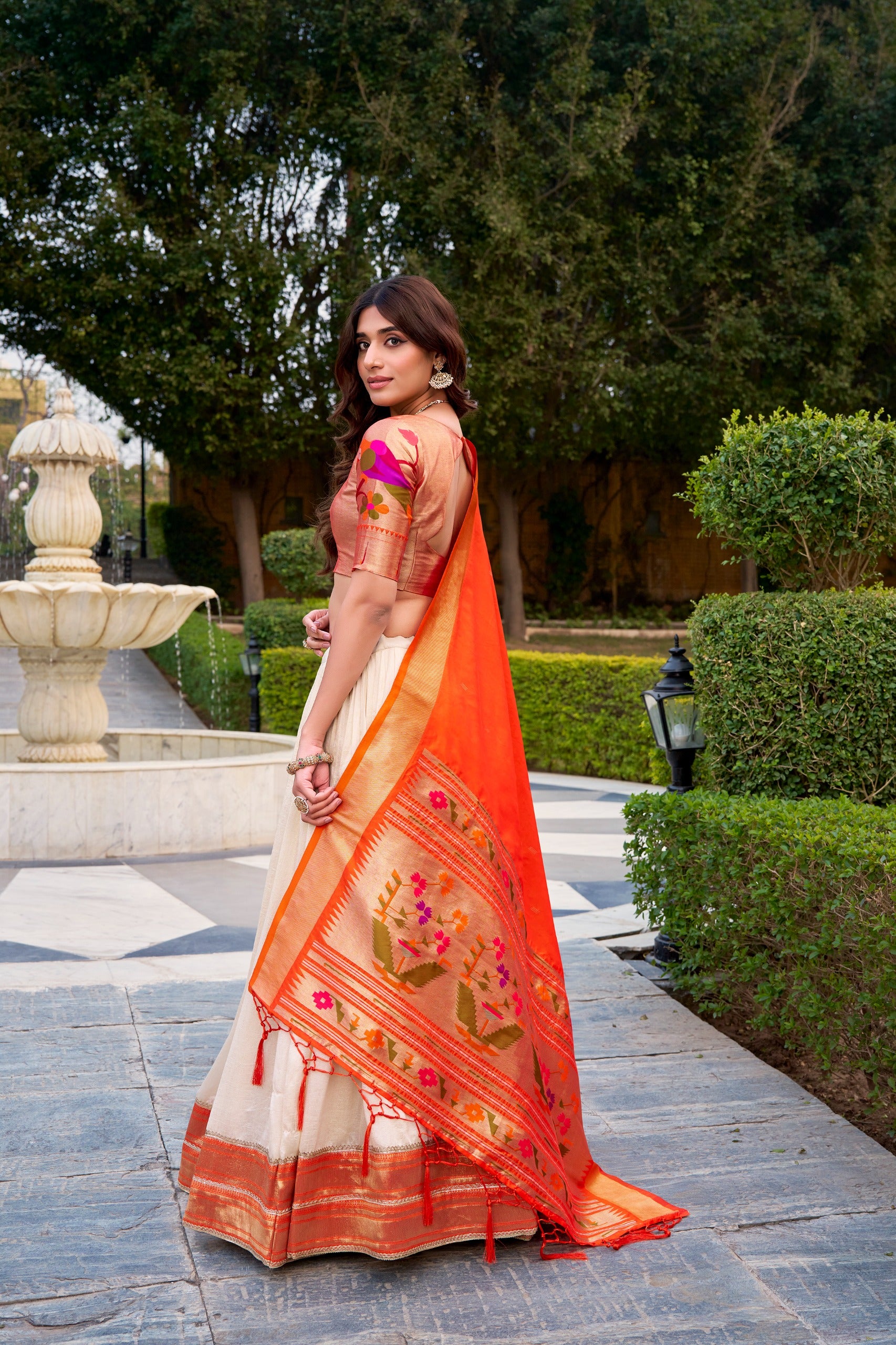 Designer Vichitra Silk Paithani Lehenga Choli for Women SurMira Fashion