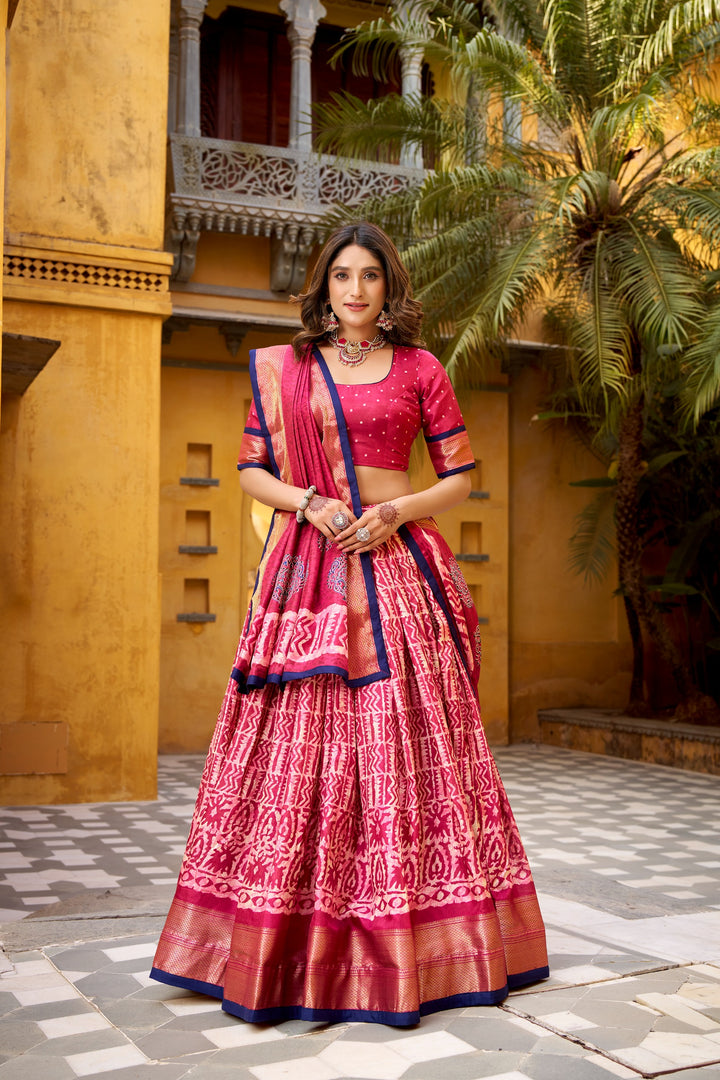 Premium Dola Silk Lehenga with Zari Weaving Work SurMira Fashion