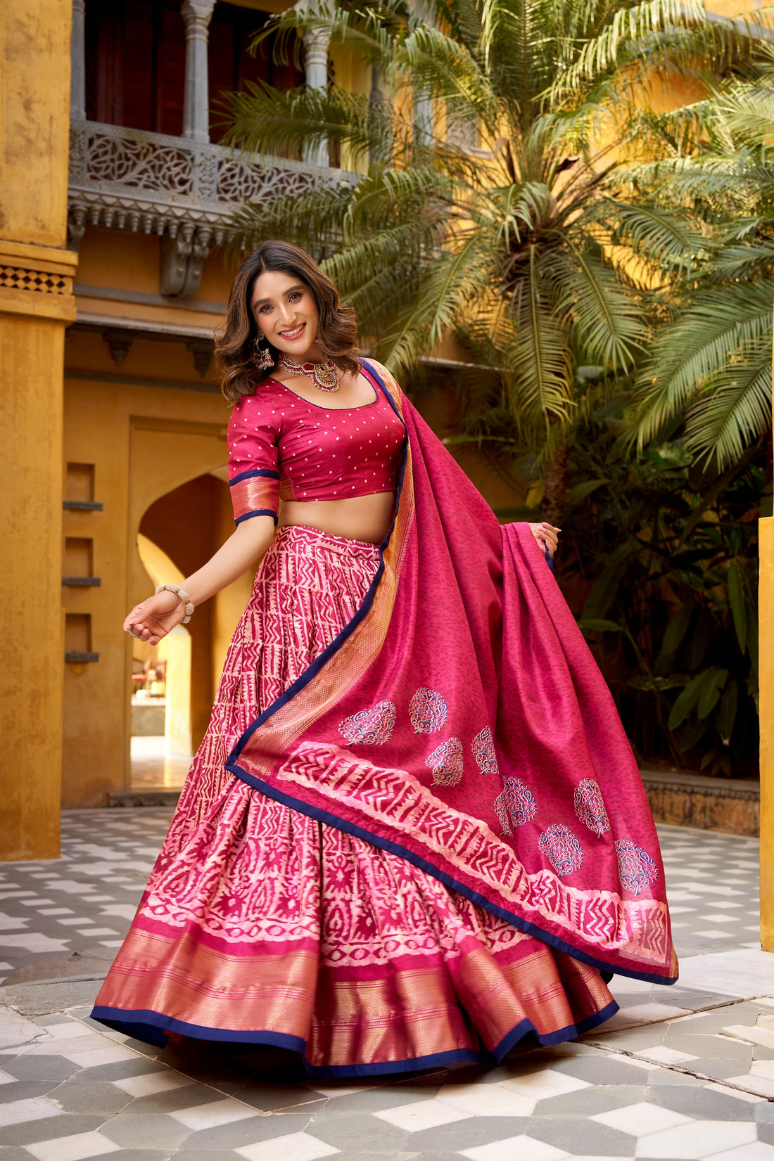 Premium Dola Silk Lehenga with Zari Weaving Work SurMira Fashion