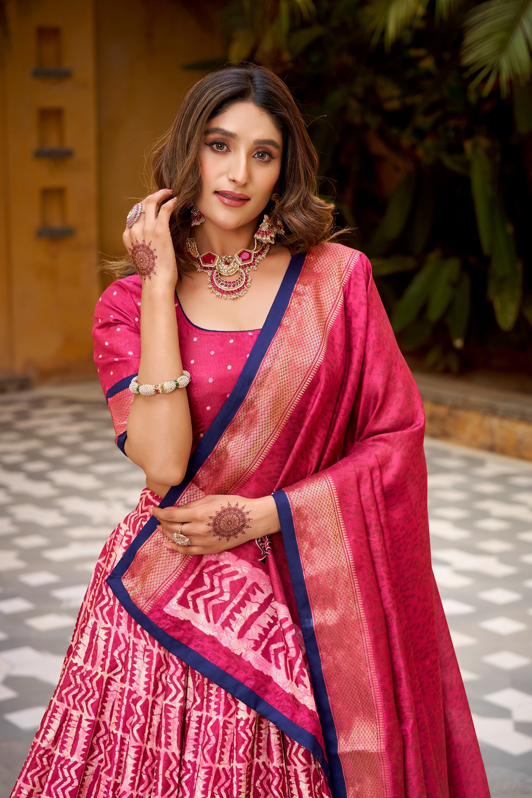 Premium Dola Silk Lehenga with Zari Weaving Work SurMira Fashion