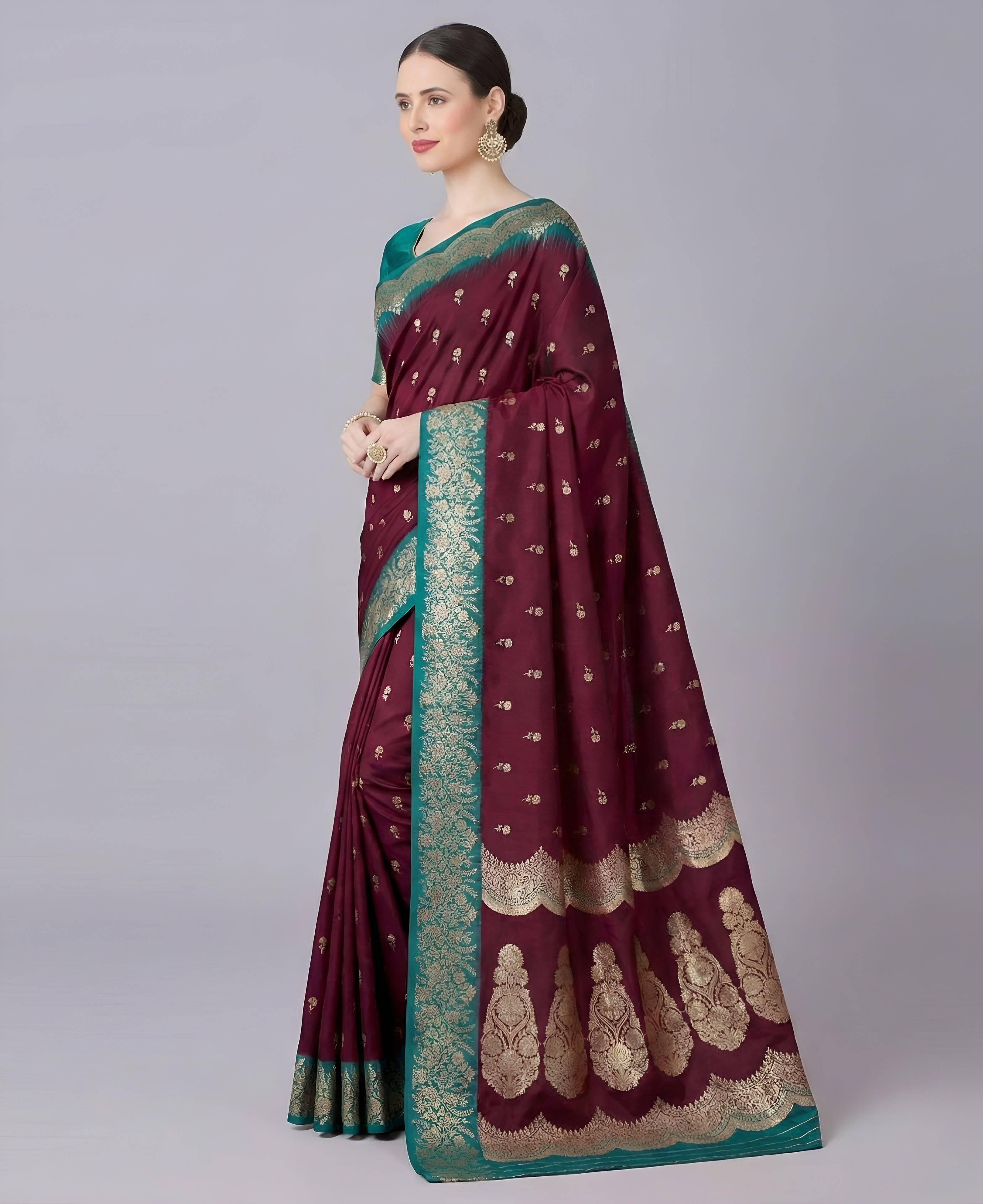 Women’s Premium Soft Banarasi Silk Saree with Zari Weaving & Meenakari Pallu SurMira Fashion