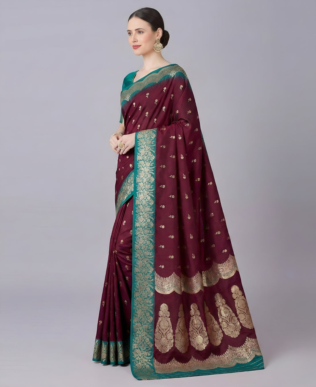 Women’s Premium Soft Banarasi Silk Saree with Zari Weaving & Meenakari Pallu SurMira Fashion