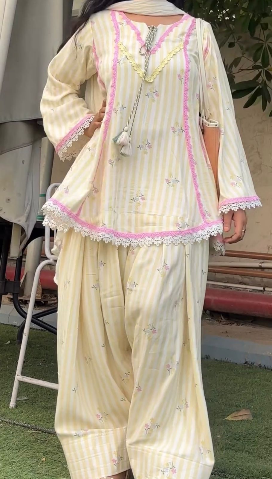 Women’s Heavy Pure Natural Crepe Salwar Suit with Farshi Pant & Nazmin Dupatta SurMira Fashion