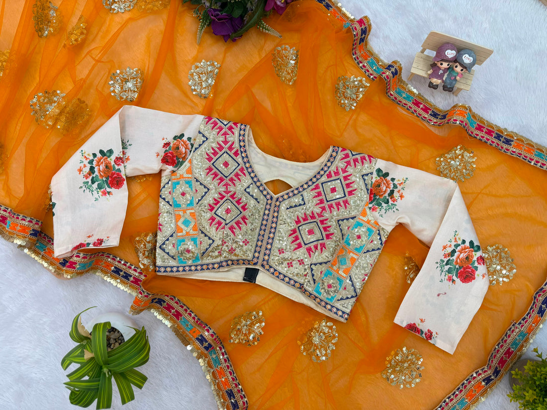Designer Butterfly Net Saree with Embroidery Work SurMira Fashion