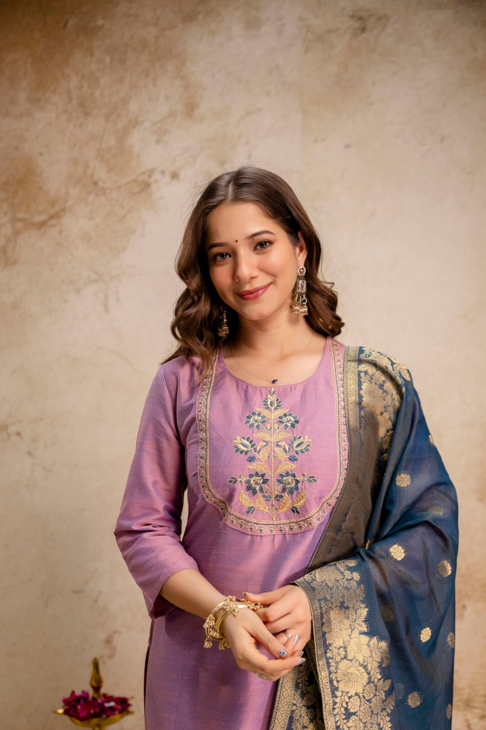 Designer Heavy Vetican Kurta Pant Dupatta Set for Women