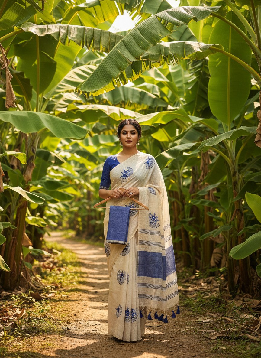 Designer Pure Mysore Silk Soft Linen Saree for Women