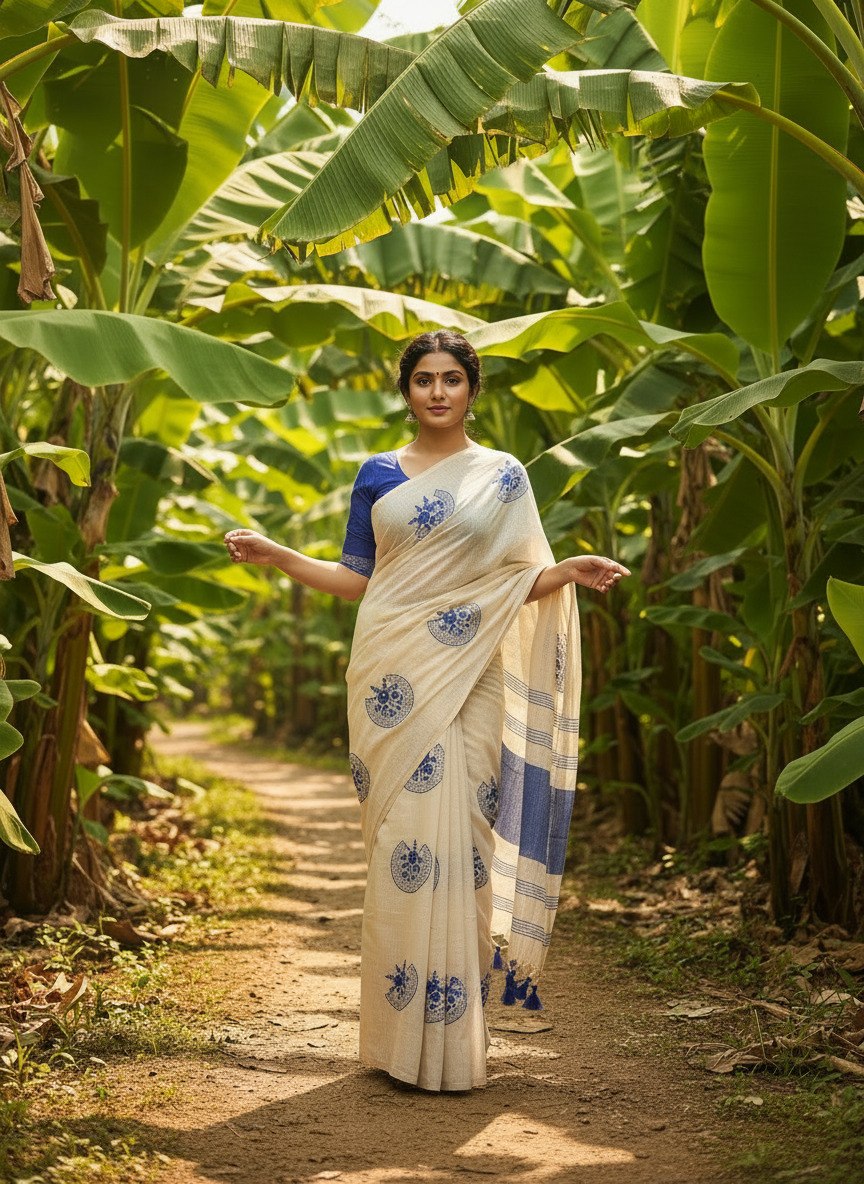 Designer Pure Mysore Silk Soft Linen Saree for Women