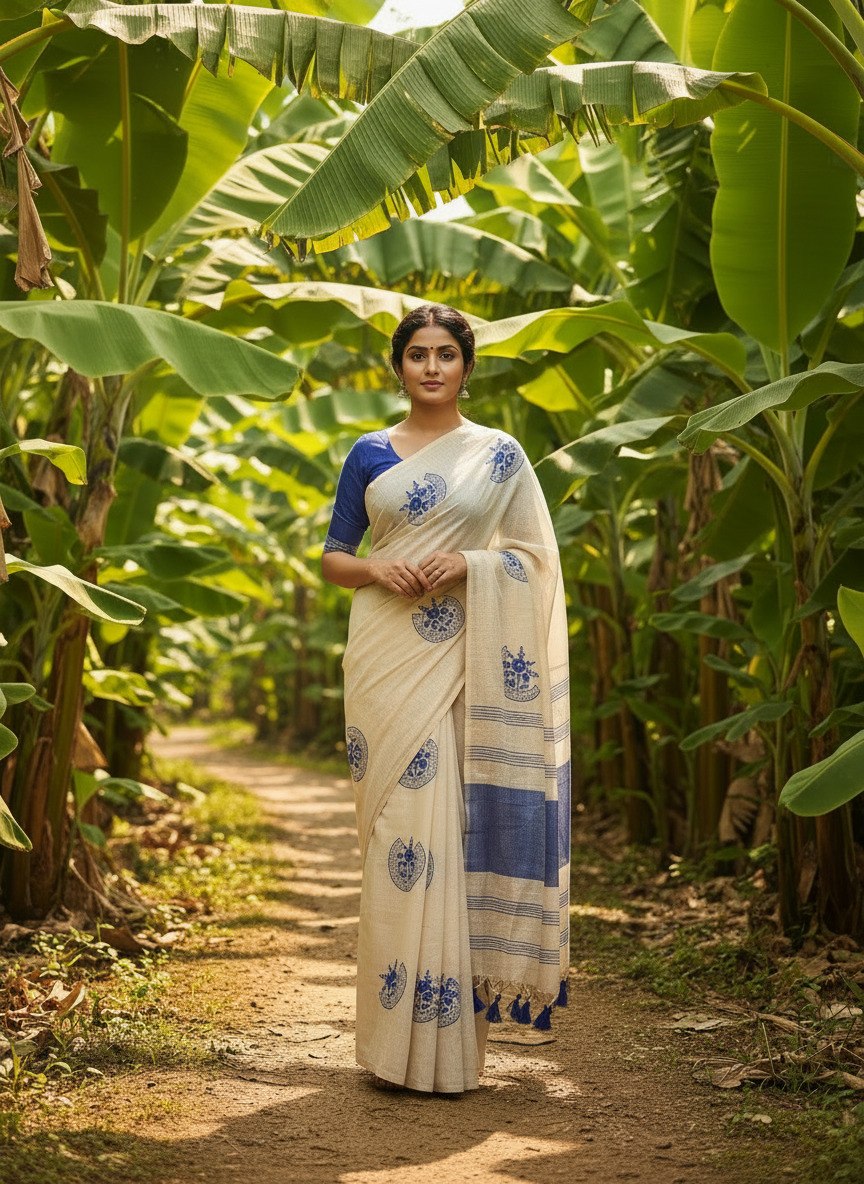 Designer Pure Mysore Silk Soft Linen Saree for Women