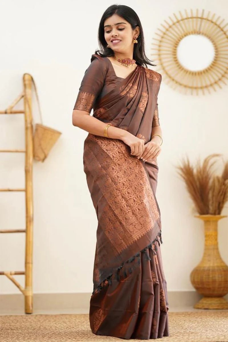 Women’s Banarasi Soft Silk Saree with Zari Work & Jacquard Weave