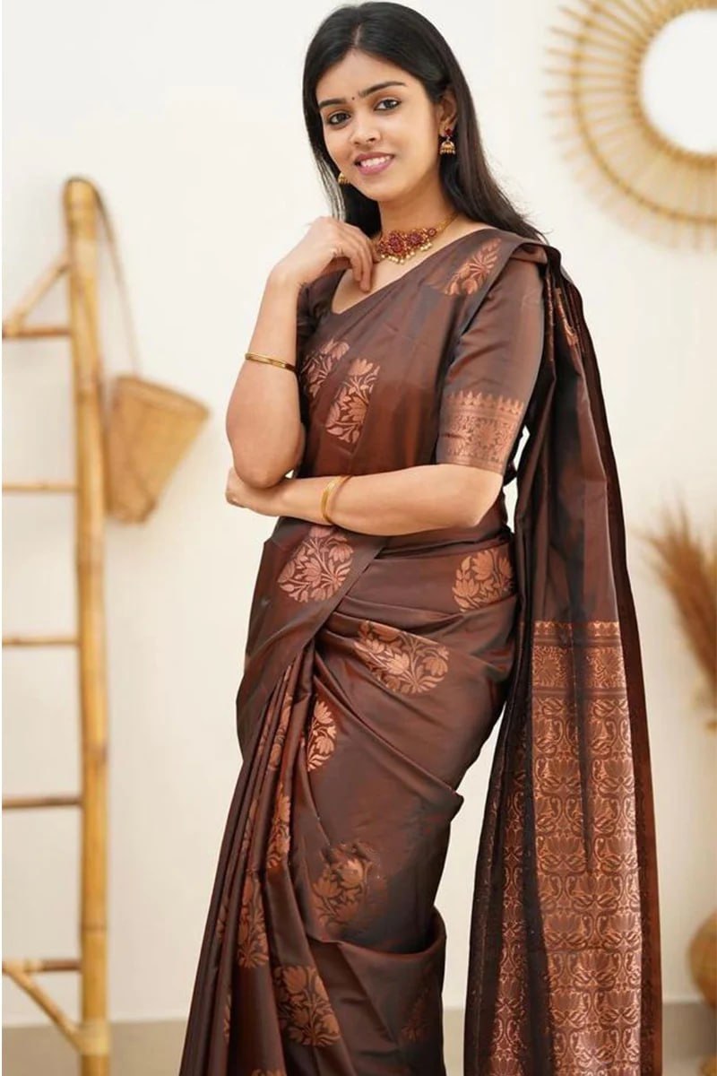 Women’s Banarasi Soft Silk Saree with Zari Work & Jacquard Weave