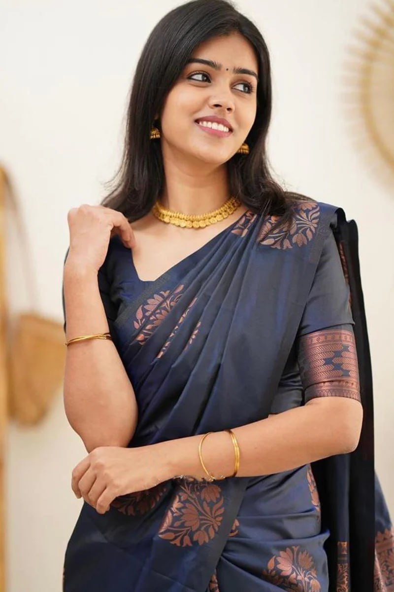 Party Wear Banarasi Soft Silk Saree with Blouse Piece