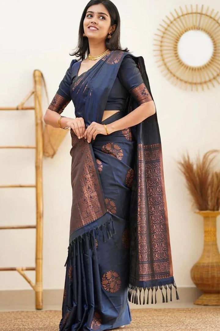 Party Wear Banarasi Soft Silk Saree with Blouse Piece SurMira Fashion