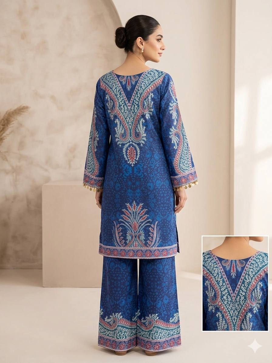SUMMER SEASON, TRY OUR DESIGNER AND COMFORT EMBROIDERED CO-ORD SET *BE-468*