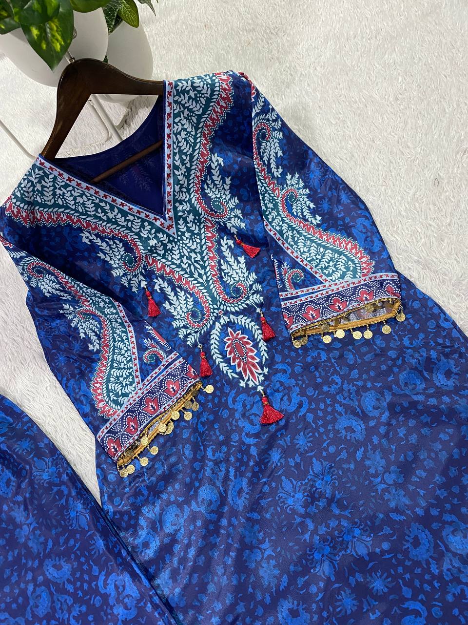 SUMMER SEASON, TRY OUR DESIGNER AND COMFORT EMBROIDERED CO-ORD SET *BE-468*