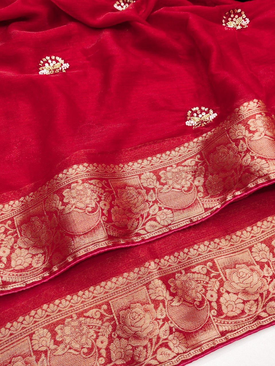 Traditional Banarasi Soft Silk Saree with Exclusive Jacquard Blouse