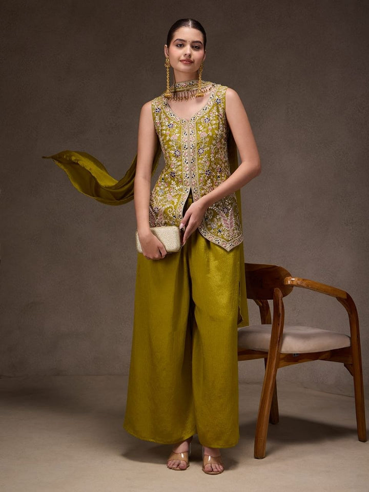 WOMEN'S PURE VISCOSE CHINON KURTA SHARARA SET'S WITH DUPPATA  *KD001*