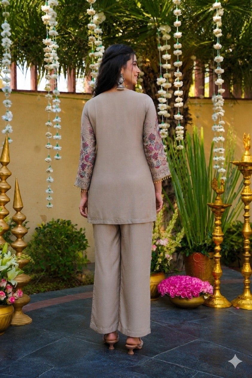 Elegant NC Vichitra Silk Co-Ord Set for Casual & Party Wear