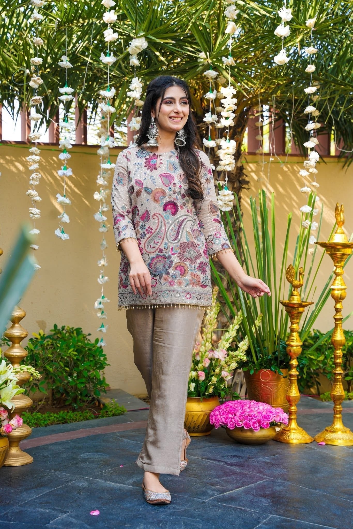 Elegant NC Vichitra Silk Co-Ord Set for Casual & Party Wear
