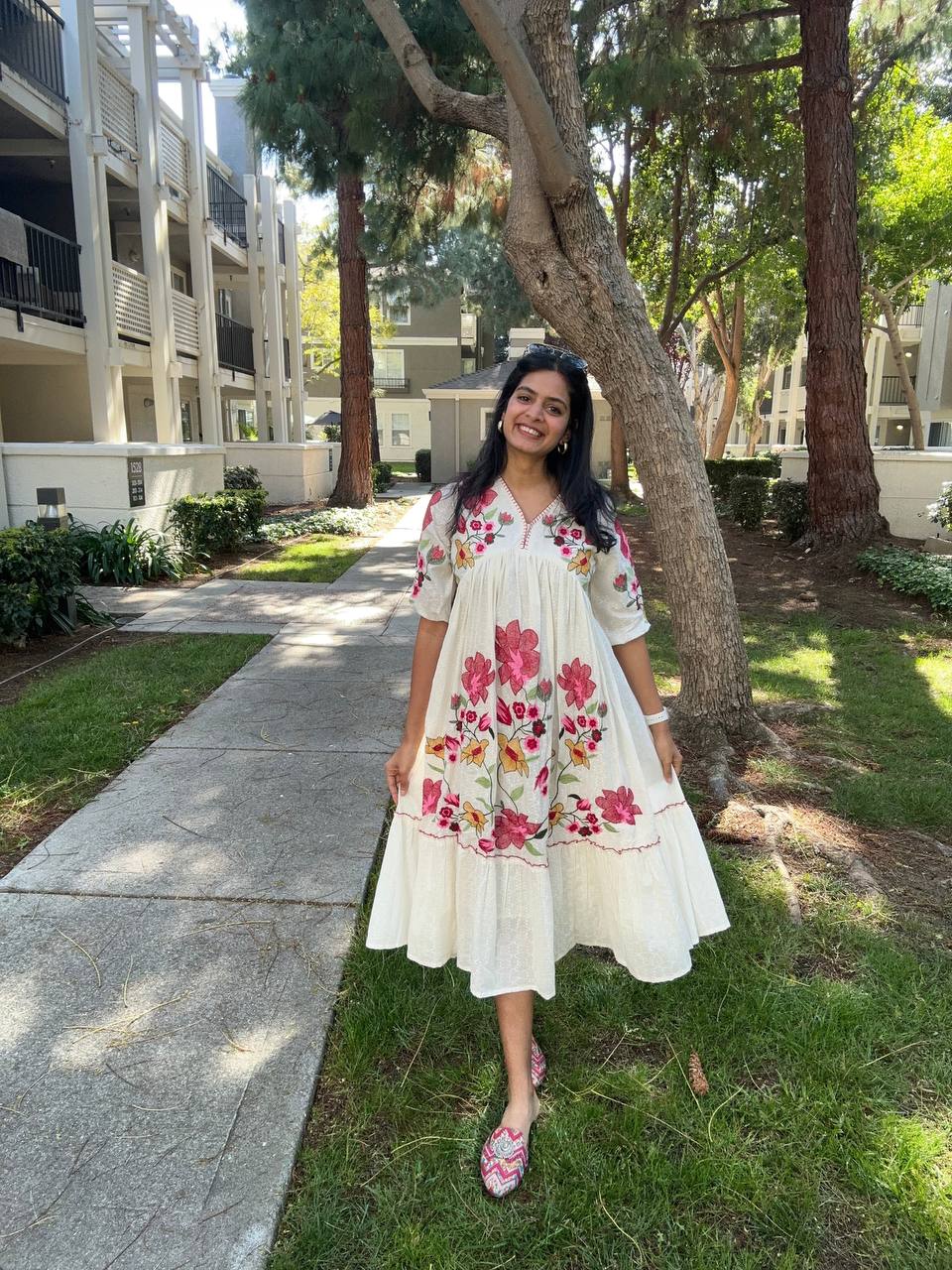 Designer Rayon Embroidered Gown for Women