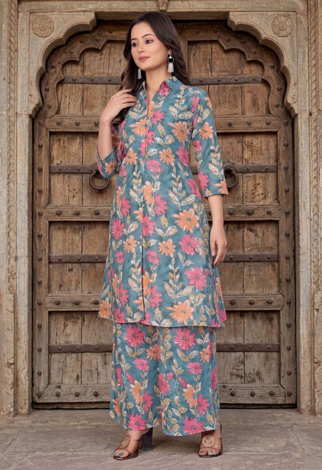 Women’s Pure Cambric Cotton Co-Ord Set