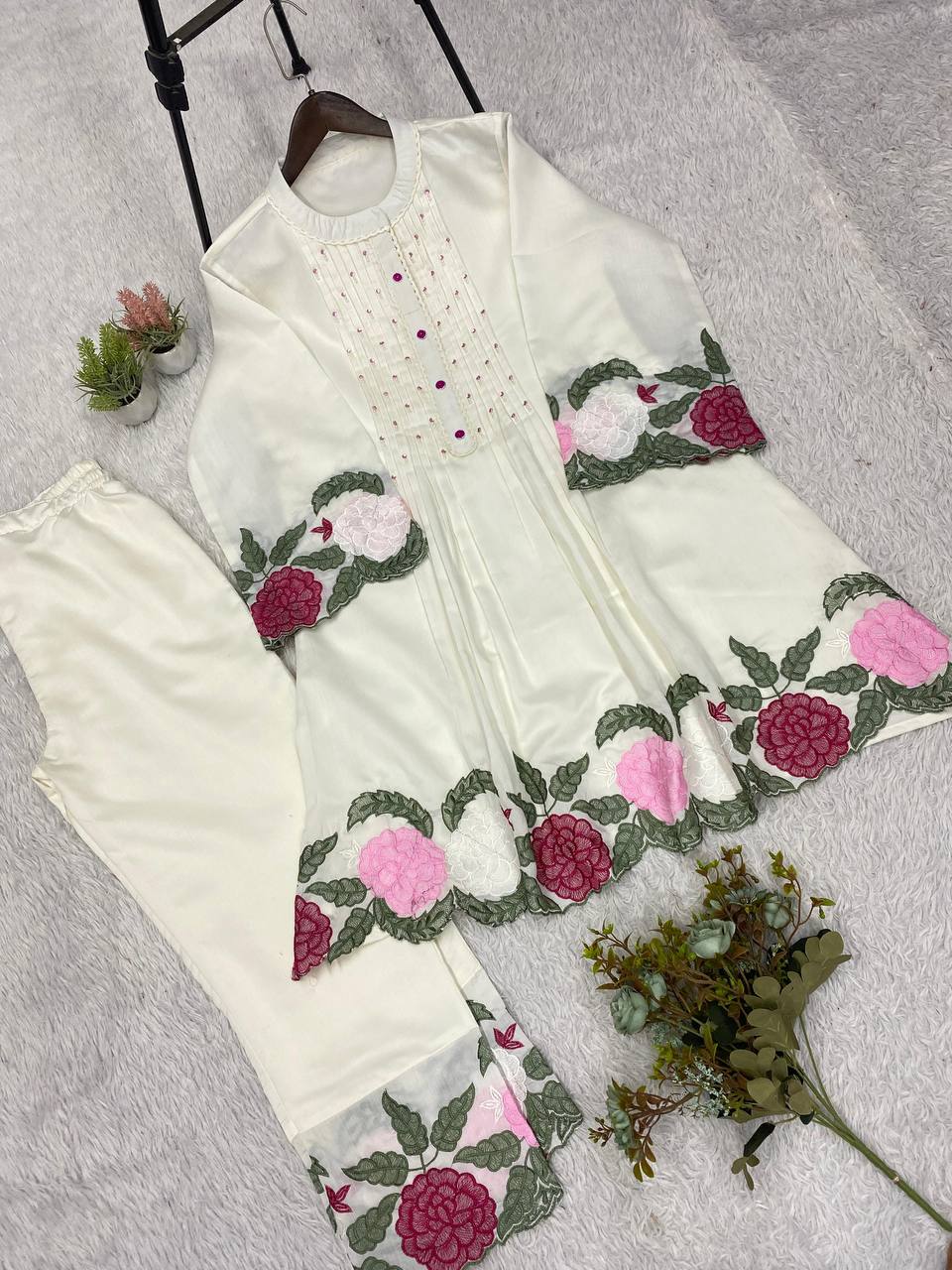 Designer Roman Fabric Co-Ord Set for Women