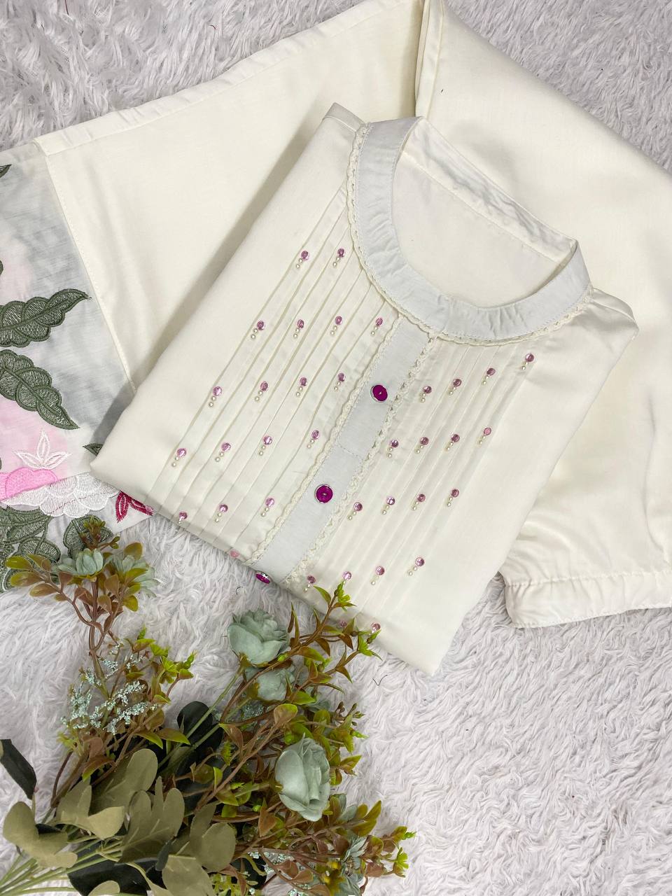 Designer Roman Fabric Co-Ord Set for Women