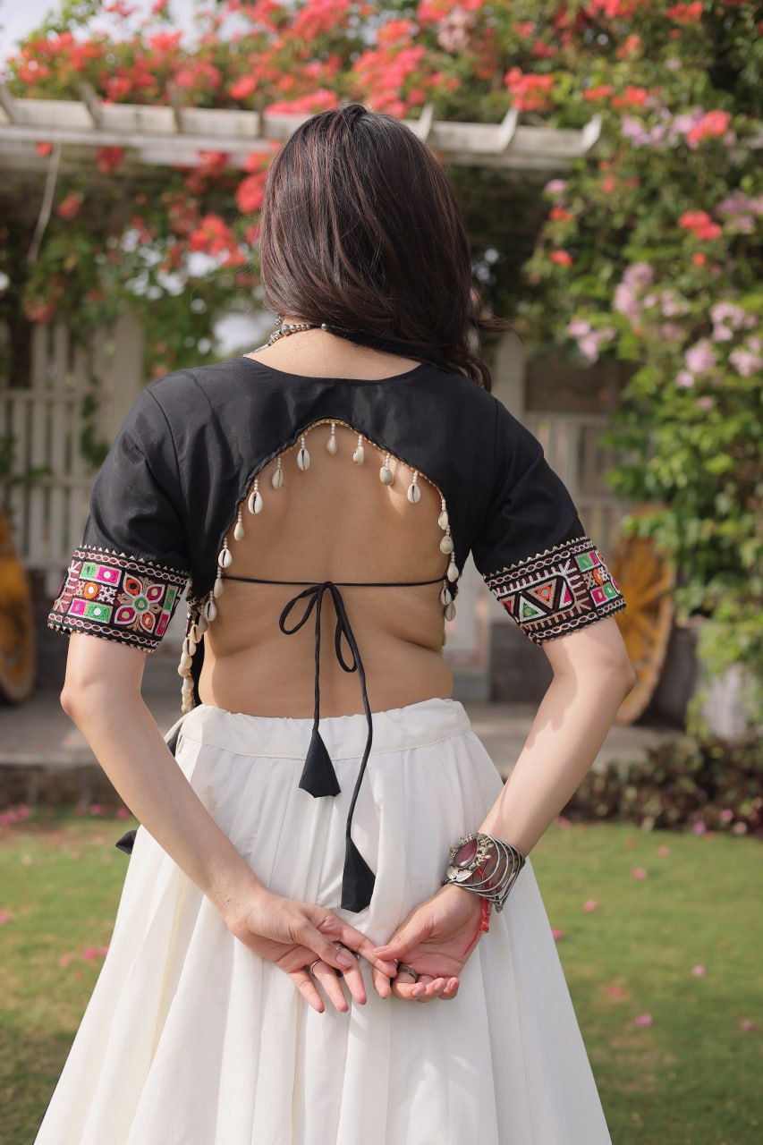 Traditional Garba & Dandiya Roman Silk Lehenga SurMira Fashion