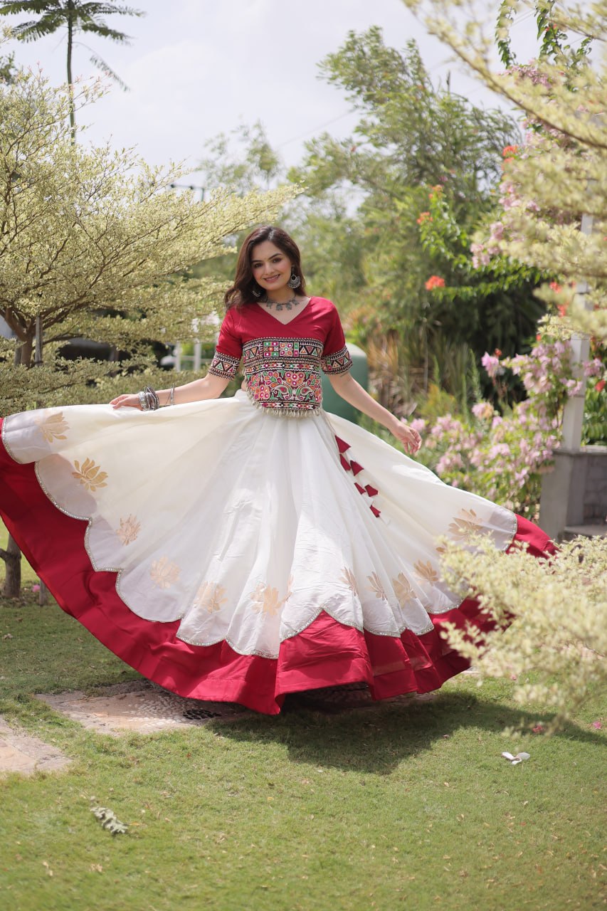 Festive Wear Roman Lehenga with 24 Kali 6 Meter Flair SurMira Fashion