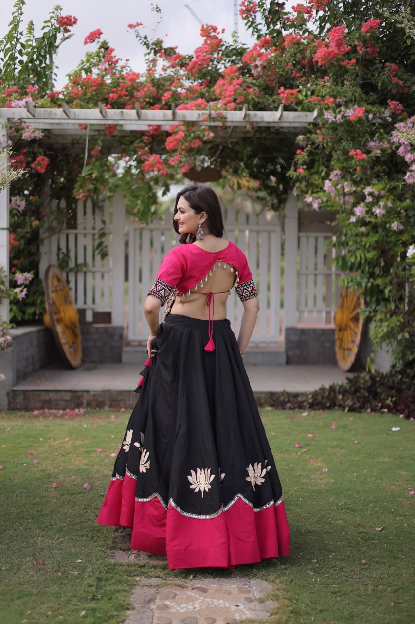 Navratri Special Roman Silk Lehenga Choli for Women SurMira Fashion