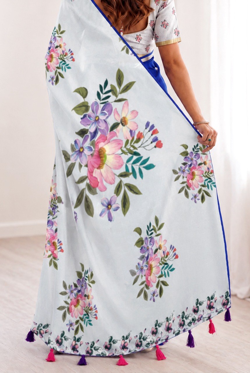 Premium Mul Cotton Silk Saree with Zari Border SurMira Fashion