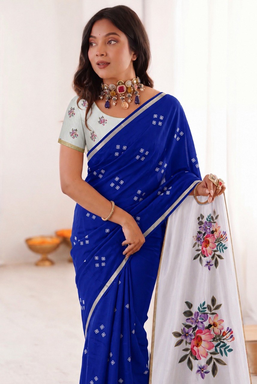 Premium Mul Cotton Silk Saree with Zari Border SurMira Fashion
