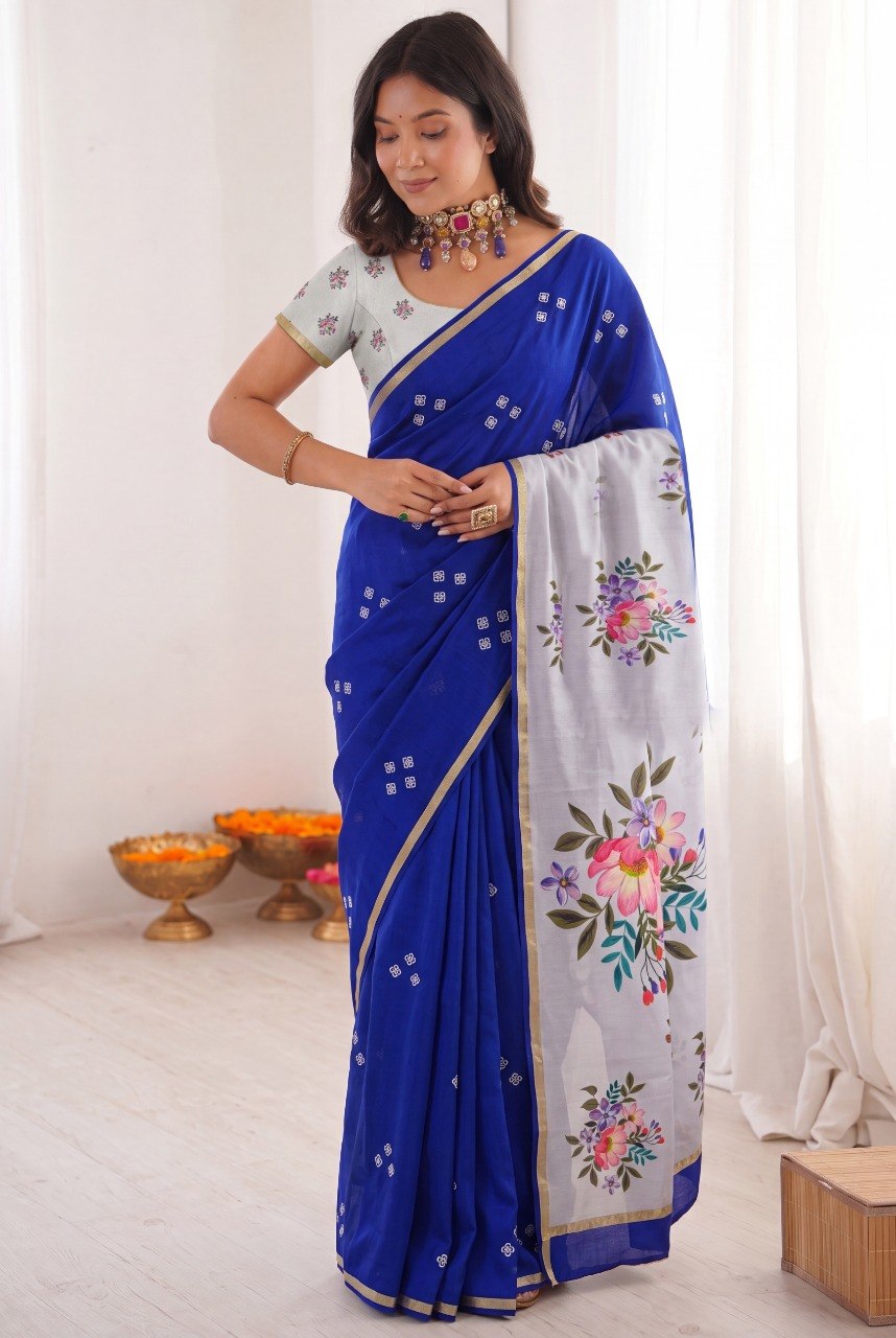 Premium Mul Cotton Silk Saree with Zari Border SurMira Fashion
