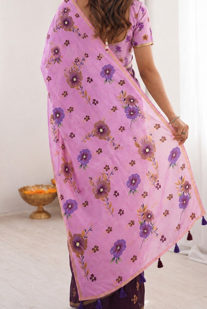 Women’s Mul Cotton Silk Bandhej Saree with Traditional Zari Border SurMira Fashion