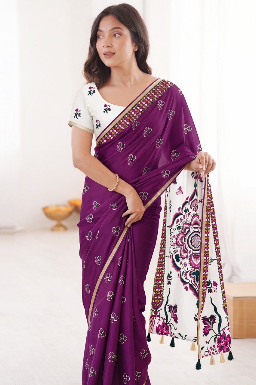 Women’s Mul Cotton Silk Bandhej Saree with Traditional Zari Border SurMira Fashion